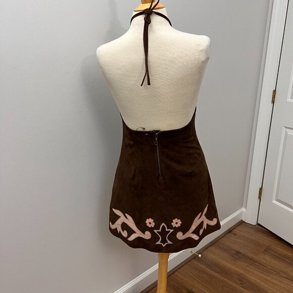 NEW Free People Sienna Goat Suede Western Mini Dress Sz XS - Picture 15 of 15